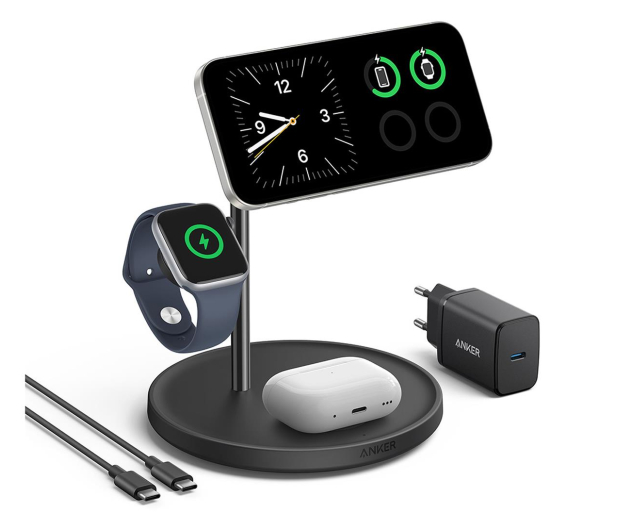 ANKER MagGo 3w1 Stand 15W Qi2 czarna B25M3311 - 1274252 - zdjęcie 5